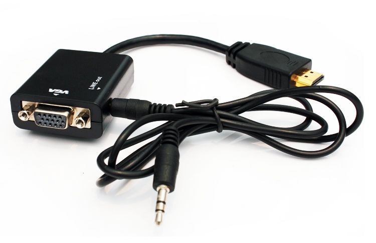 Cable Adaptador / Convertidor De Puerto Hdmi A Vga Con Audio